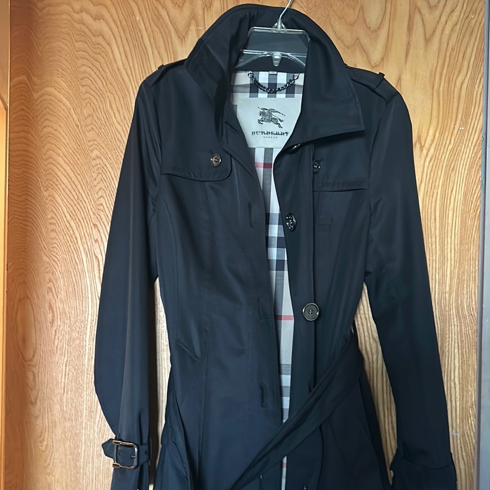 Authentic Burberry Black Women's Trench Coat